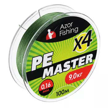 Леска плетеная AZOR FISHING PE Мастер, 0,16мм, 9,0 кг, зеленая