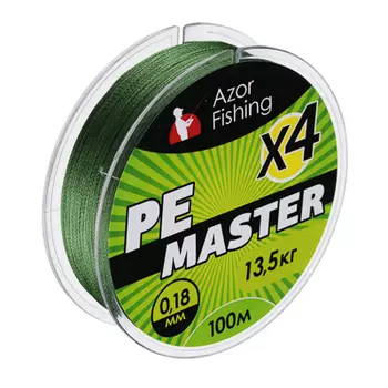 Леска плетеная AZOR FISHING PE Мастер, 0,18мм, 13,5 кг, зеленая