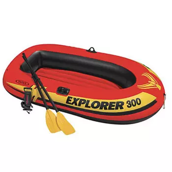 Лодка надувная INTEX Explorer 300, 211x117x41 см, до 186 кг, насос/весла от 6 лет, 58332