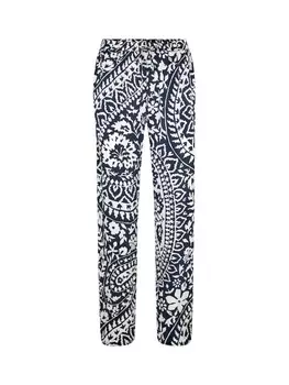 Брюки женские Silk Satin Trousers Wide Leg Paisley JU