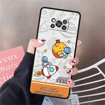 Чехол для Xiaomi Mi Poco X3 NFC X4 Pro F3 F4 GT M4 M3 F1 C40 11 Lite 11T, мягкий силиконовый чехол для телефона, модный крутой космонавт Poco C40