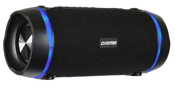 Портативная акустика Digma S-39, 25 Вт, FM, USB, Bluetooth, подсветка, черный (SP3925B)