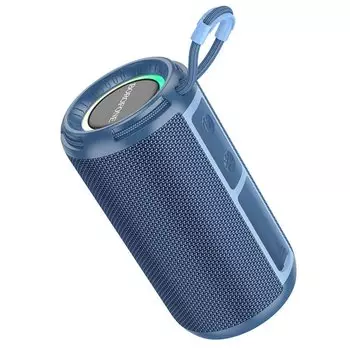 Портативная акустика 2.0 Borofone BR37 Noble, 5 Вт, FM, AUX, USB, microSD, Bluetooth, подсветка, синий (225113)