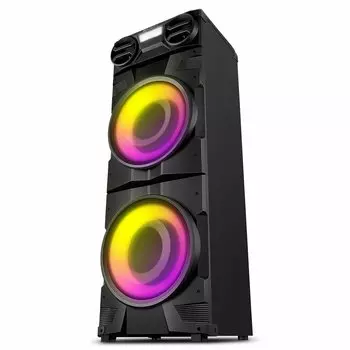 Портативная акустика 2.0 SVEN PS-1900 , 1 кВт, FM, AUX, USB, Bluetooth, подсветка, черный (SV-022037)