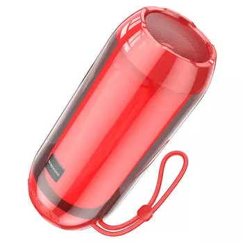 Портативная акустика Borofone BR25 Crazy, 5 Вт, FM, USB, microSD, Bluetooth, подсветка, красный (974443386516)