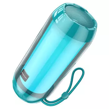 Портативная акустика Borofone BR25 Crazy, 5 Вт, FM, USB, microSD, Bluetooth, подсветка, бирюзовый (974443386547)