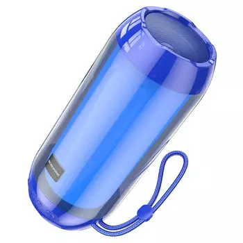 Портативная акустика Borofone BR25 Crazy, 5 Вт, FM, USB, microSD, Bluetooth, подсветка, синий (974443386530)