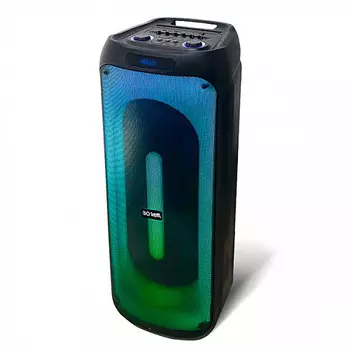 Портативная акустика BQ PBS3002, 120 Вт, FM, AUX, USB, microSD, Bluetooth, подсветка, черный