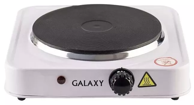Плита компактная электрическая Galaxy GL3001, эмалированная, 1500Вт, конфорок - 1шт., белый