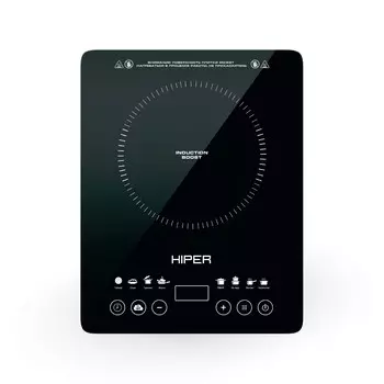 Плита компактная электрическая HIPER Induction Cooktop C1, стеклокерамика, индукционная, 1800Вт, конфорок - 1шт., черный (HI-ICT1)