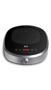 Плита компактная электрическая BQ HP121SS, стеклокерамика, индукционная, 2400Вт, конфорок - 1шт., серебристый/черный