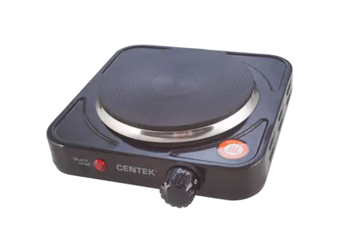 Плита компактная электрическая Centek CT-1506, чугун, 1000Вт, конфорок - 1шт., черный (CT-1506 Black)