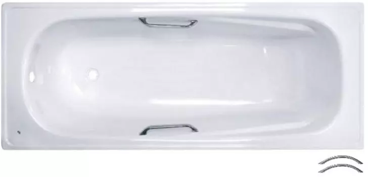 Стальная ванна 170х70 см отверстиями для ручек BLB Universal HG B70H handles