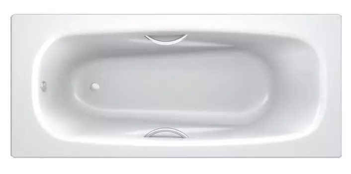 Стальная ванна 170х75 см с отверстиями для ручек BLB Anatomica B75L handles