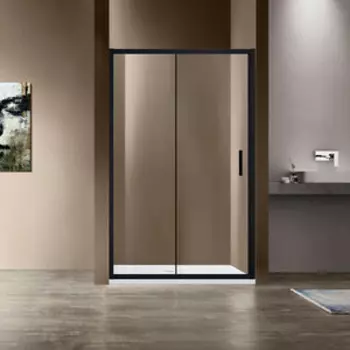 Душевая дверь Vincea Garda 150х190 прозрачная, черная (VDS-1G150CLB)