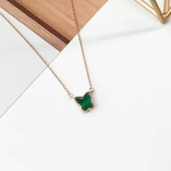 Ожерелье из стерлингового серебра S925, женская звезда, луна, бабочка, кулон в виде павлина, цепочка на ключицу