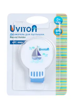 Держатель Uviton д/пустышки Ленточка (с 0 мес), светло-бирюзовый