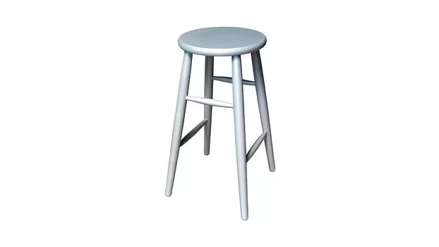 Стул барный Модерн, цвет бело-алюминиевый