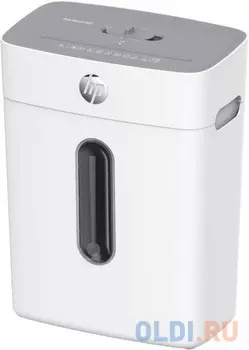 Шредер HP OneShred 8CC (секр.P-4) перекрестный 8лист. 15лтр. скрепки скобы пл.карты