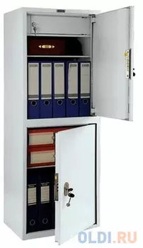 Шкаф металлический для документов ПРАКТИК "SL-125/2Т", 1252х460х340 мм, 31 кг, 2 отделения, сварной