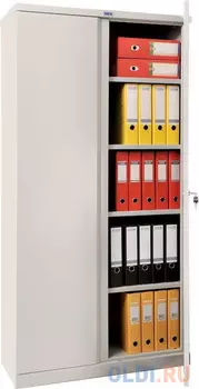 Шкаф Практик M 18 (S20499380302) архивный 1830х915х370мм серый/серый