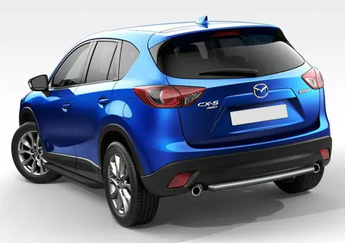 Боковые подножки, пороги "Black" (алюминий, черный) Rival F173ALB.3801.3 Mazda CX-5 2011 - 2017