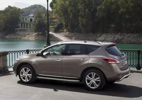Боковые подножки, пороги "Premium-Black" (алюминий, черный) Rival A173ALB.4108.2 Nissan Murano 2009 - 2016