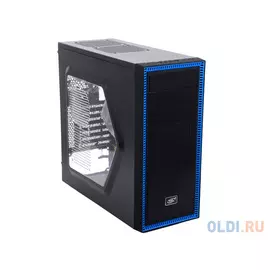 Корпус Deepcool TESSERACT SW Black , ATX, без БП, окно, 1x USB 3.0, 1x USB 2.0, 2x 12cm LED fan.