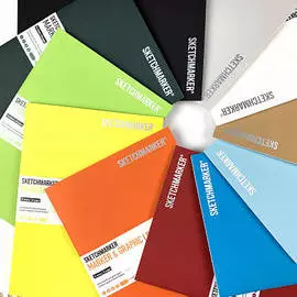 Скетчбук для маркеров Sketchmarker "MARKER LINE" 17,6х25 см 16 л 160 г мягкая обложка, лимонный