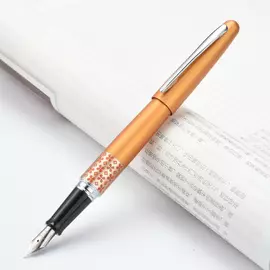 Ручка перьевая Pilot M 0,58 мм, синие чернила, корпус оранжевый