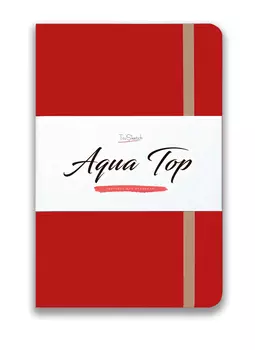 Скетчбук для акварели TsuSketch "Aqua Top" А5 22 л 300 г 100% хлопок, красный