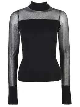 Топ с полупрозрачными деталями ROLAND MOURET