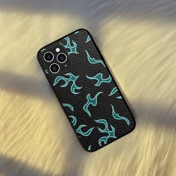 Artistic Flame Phone Case Hard Leather Case for iPhone 11 12 13 Mini Pro Max 8 7 Plus SE 2020 X XR XS Coque iphone 7