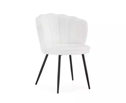 Стул на металлокаркасе Coral white / black