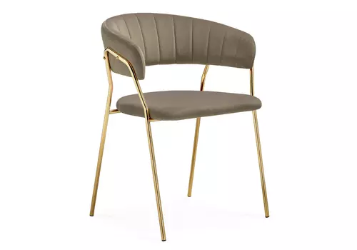 Стул на металлокаркасе Kamelia 1 cappuccino / gold