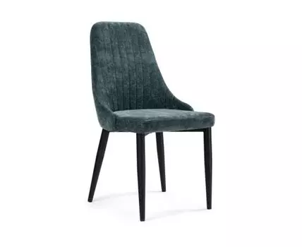 Стул на металлокаркасе Kora sea wave / black