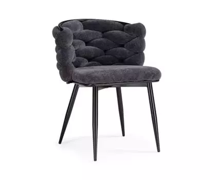 Стул на металлокаркасе Rendi gray-blue / black