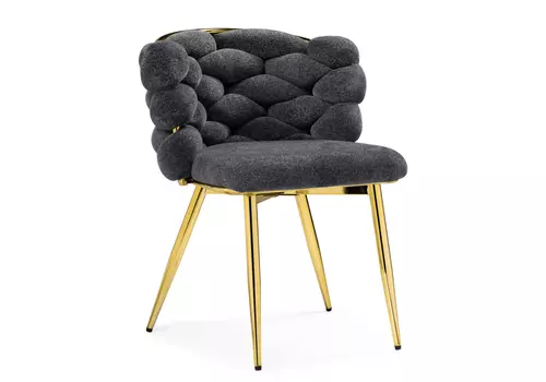 Стул на металлокаркасе Rendi gray / gold