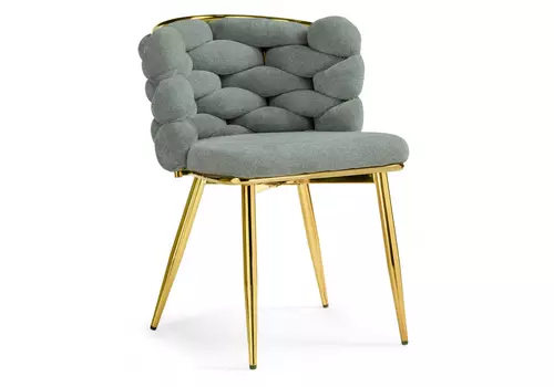 Стул на металлокаркасе Rendi light gray / gold