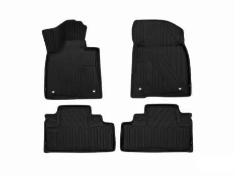3D коврик в салон (полистар, коврик чёрный, кант чёрный, 4 шт.) Kvest KVESTLEX00001K Lexus RX 2015-
