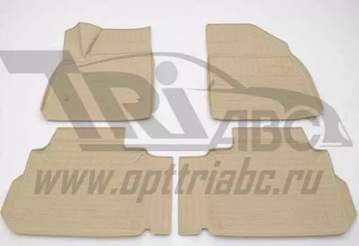 3D коврики в салон (полиуретан, бежевые) Норпласт NPA11-C10-850-B Cadillac XT 5 2016-