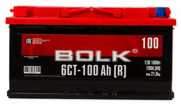 Аккумулятор автомобильный (100 А/ч) Bolk AB1001