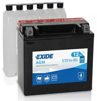 Аккумуляторная батарея (12 А/ч) Exide ETX14-BS