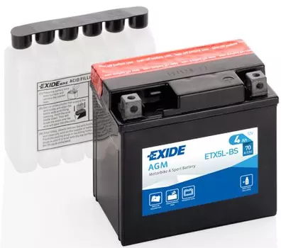 Аккумуляторная батарея (4 А/ч) Exide ETX5L-BS