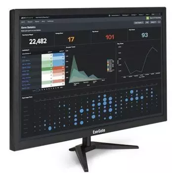 Монитор 27" Exegate EB2700A EX297312RUS 1920x1080 LED, 16:9, VA, 200cd, 3000:1, 10M:1, 5ms, 178/178, D-Sub, HDMI, 75Hz, tilt, VESA 100x100, black