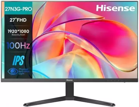 Монитор 27" Hisense 27N3G-PRO 2016575 черный IPS LED 5ms 16:9 HDMI 250cd 178гр/178гр 1920x1080 100Hz VGA FHD