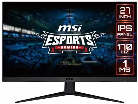 Монитор 27" MSI G2712 9S6-3CB51T-076 1920x1080, 16:9, IPS, 170Hz, 1ms, 1100:1, 250 cd/㎡, 178°/178°, DP, 2*HDMI, black