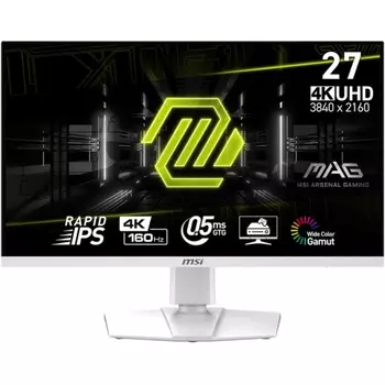 Монитор 27" MSI Optix MAG 274URFW 9S6-3CC29H-430 белый IPS LED 16:9 HDMI полуматовая HAS Piv 1000:1 400cd 178гр/178гр 3840x2160 144Hz DP 4K