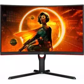 Монитор 27" AOC C27G3U 1920x1080, 165Hz, 1 ms, 178°/178°, 250 cd/m, 80M:1, 2*HDMI 1.4, VA, изогнутый, Black-Red
