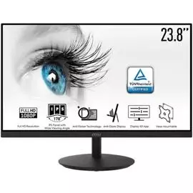Монитор 23,8" MSI PRO MP242 9S6-3PA1CT-055 1920x1080/матовый/IPS/flat/HDMI/D-Sub(VGA)/75Hz/5ms/black